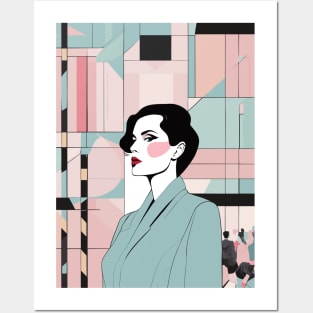 Hues of Enchantment Art Deco Patrick Nagel 80s Posters and Art